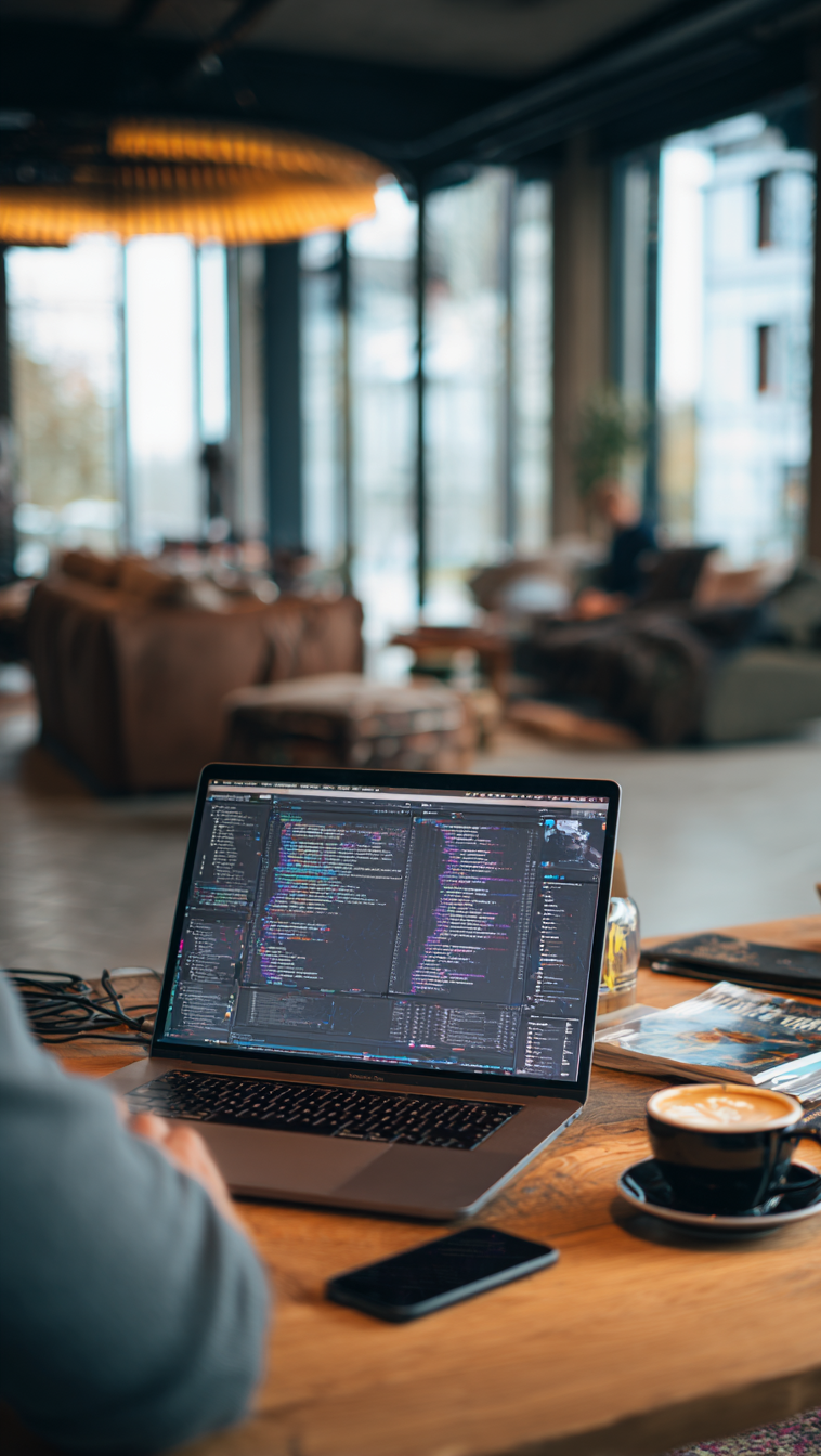 Product designers collaborating on mobile screens
